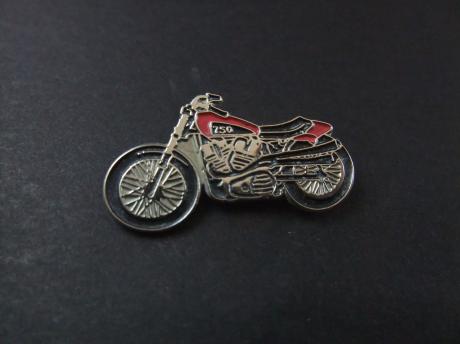 Harley-Davidson XR-750 racemotorfiets(voor dirttrack-races) rood